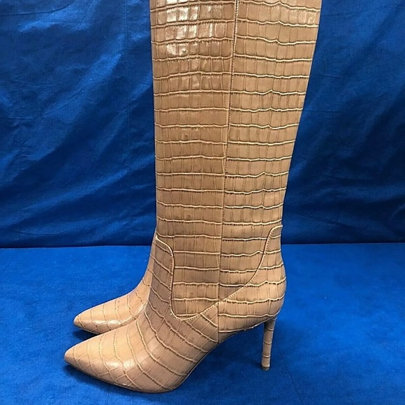 ANTONIO MELANI Shoes - Antonio Melani Hendri Croco Leather Knee boots Sandy Nude 8.5
